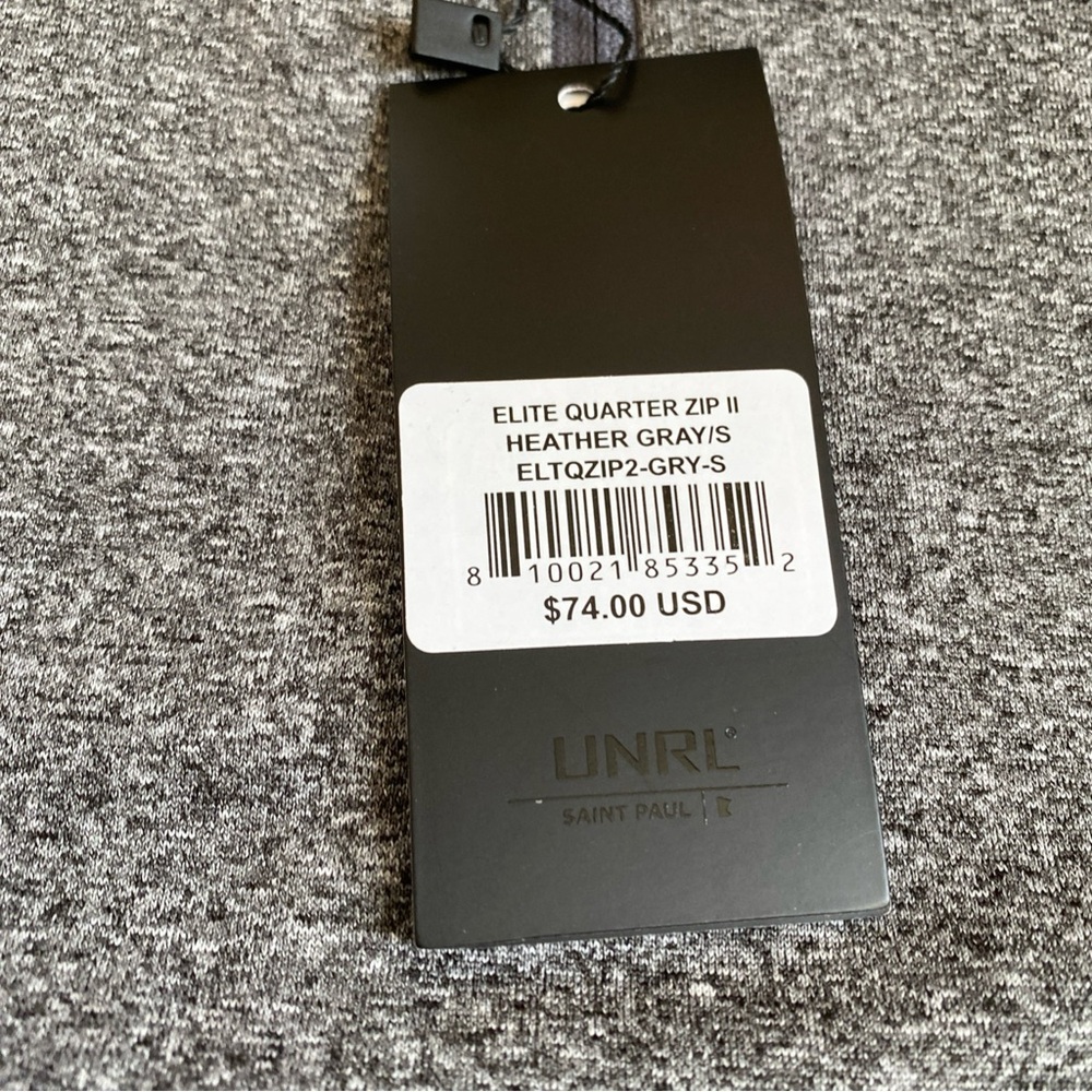 UNRL Gray Quarter-Zip Performance Pullover S NWT - image 3